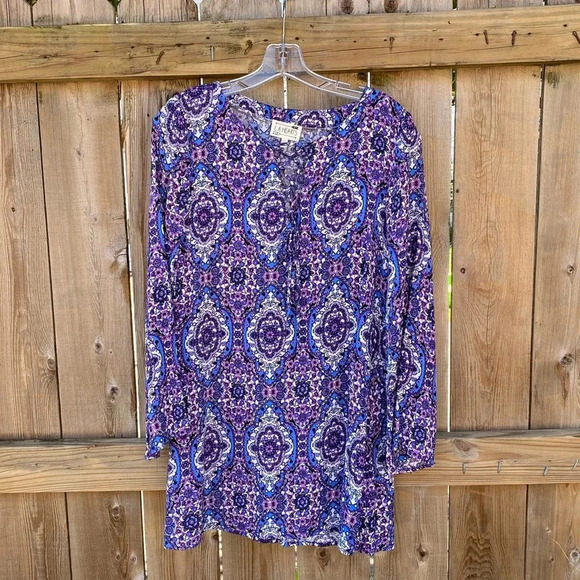 L.A. Hearts Long Sleeve Blouse Sz XS - Picture 1 of 9